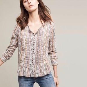 Anthropologie Maeve Gelise peasant top sp